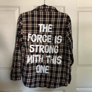 Black and White Plaid Women's Button Down Shirt